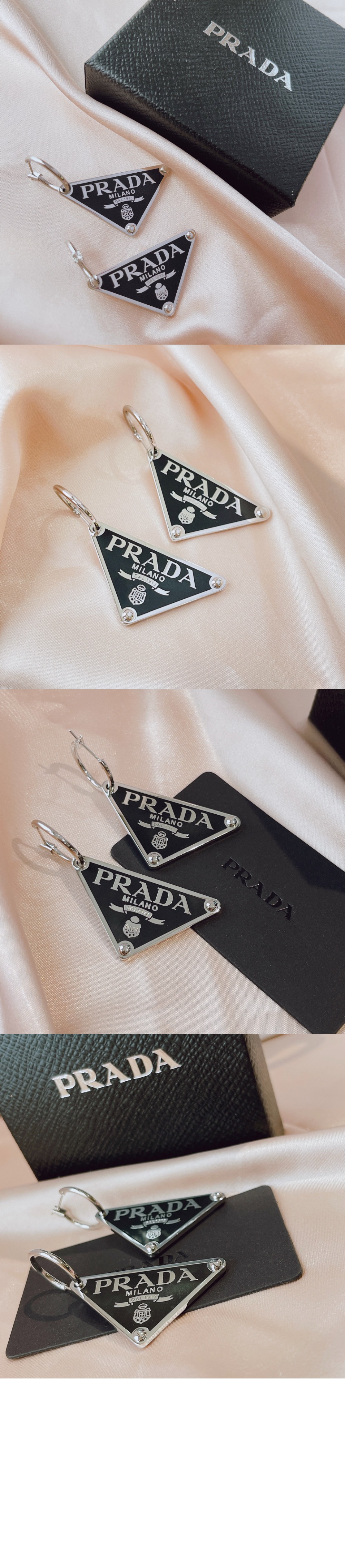 프라다 스말토 보석 펜던트 오른쪽 귀걸이 1JO719