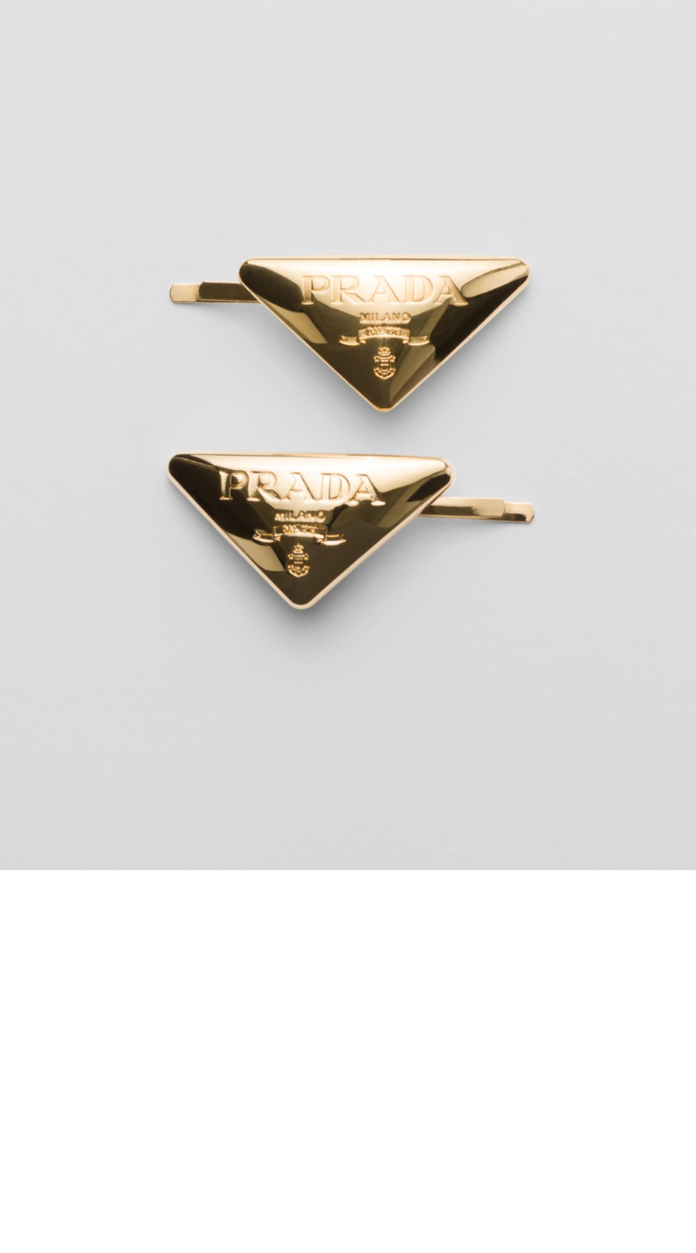 프라다 메탈 헤어 클립 1IF104