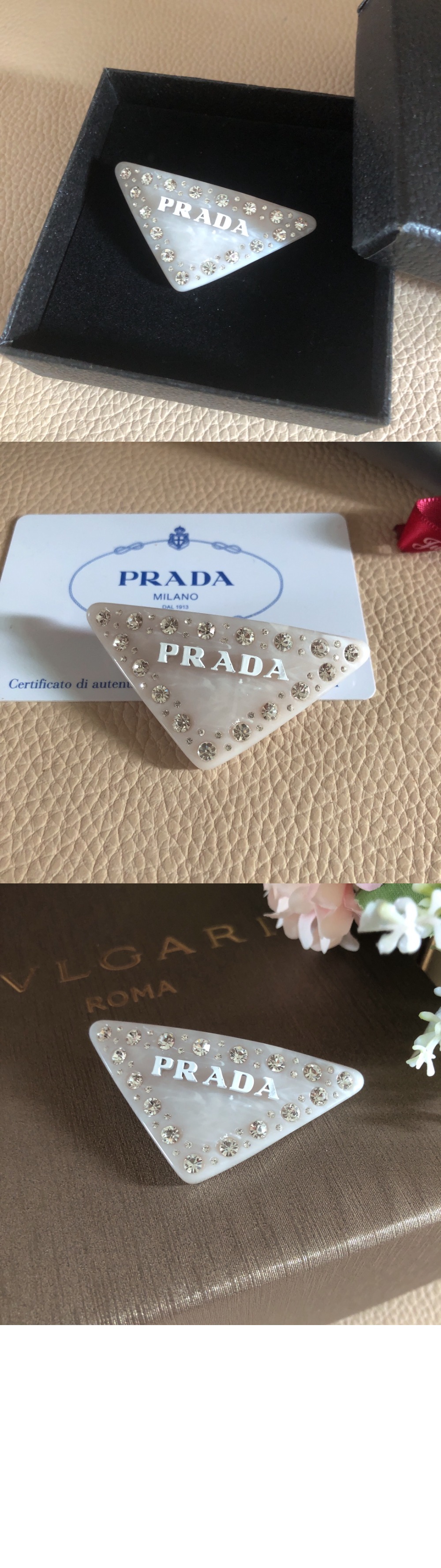 프라다 플렉시글라스 집게핀 클립 1IF090