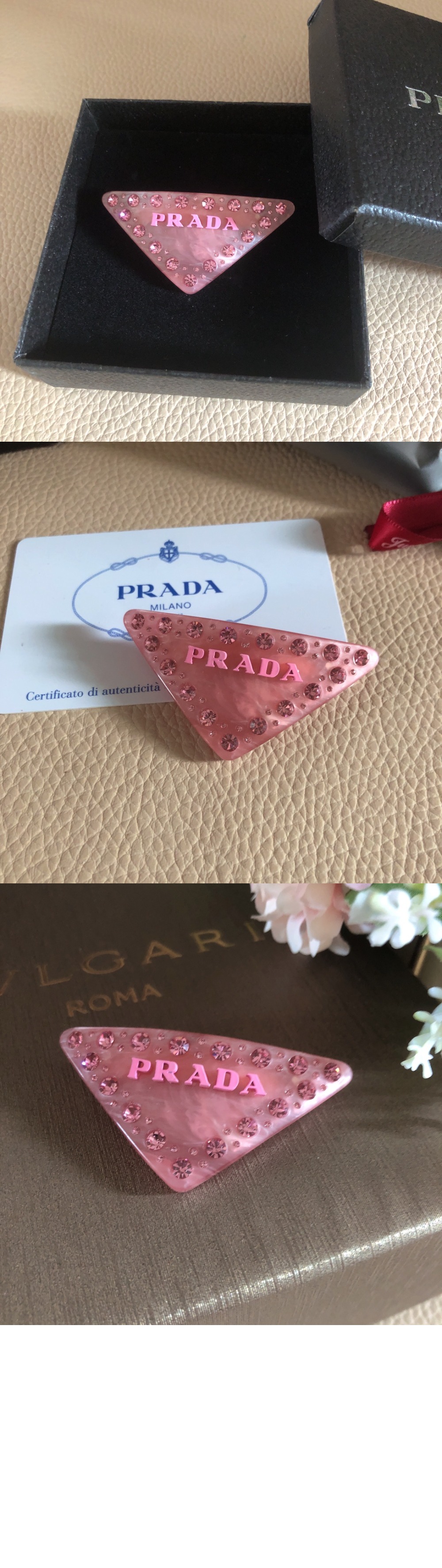 프라다 플렉시글라스 집게핀 클립 1IF090