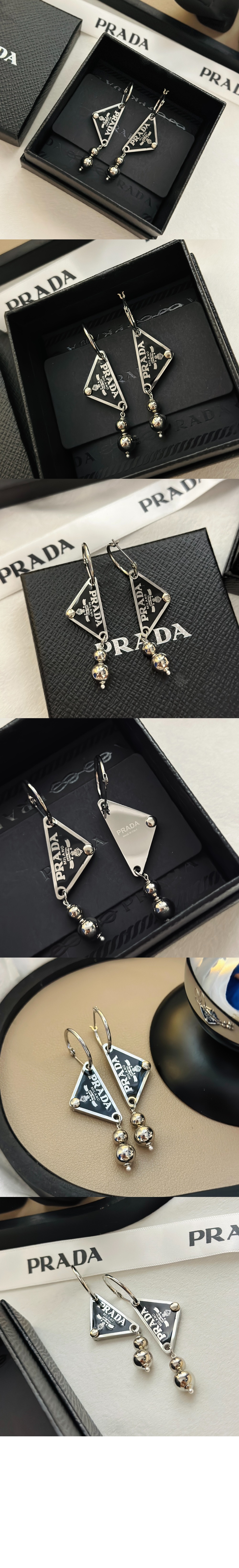 프라다 볼 스말토 주얼 펜던트 귀걸이 1JO903