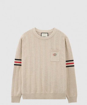 구찌 로고 니트 톱