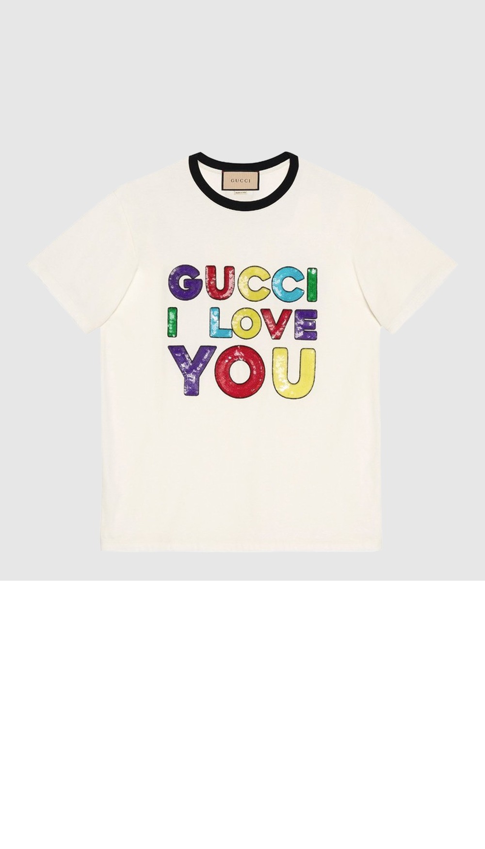 구찌 프린트 면 티셔츠