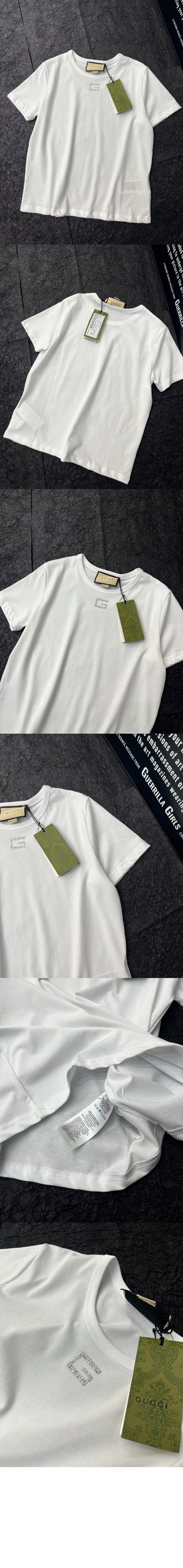 구찌 프린트 면 티셔츠