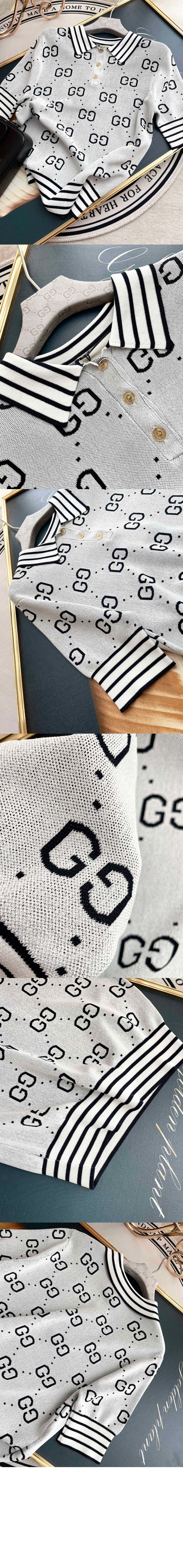 구찌 니트 크롭