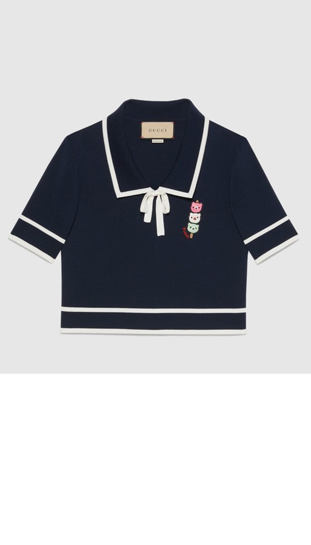 구찌 면 폴로 셔츠