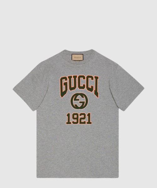 구찌 프린트 면 티셔츠