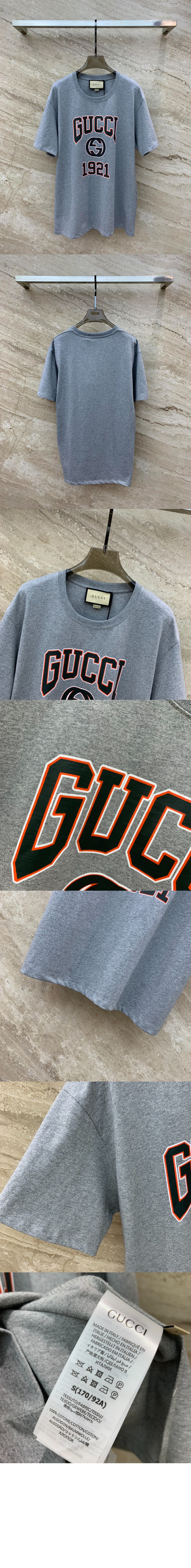 구찌 프린트 면 티셔츠