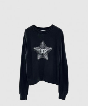 디올 로고 니트 상의