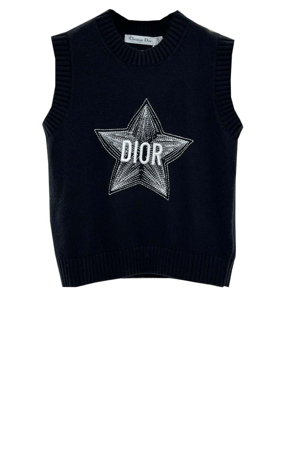 디올 로고 니트 상의