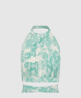 디올 로고 프린트 반팔