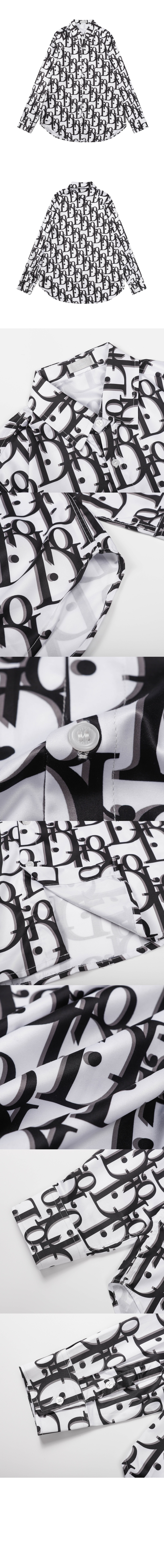 디올 로고 셔츠