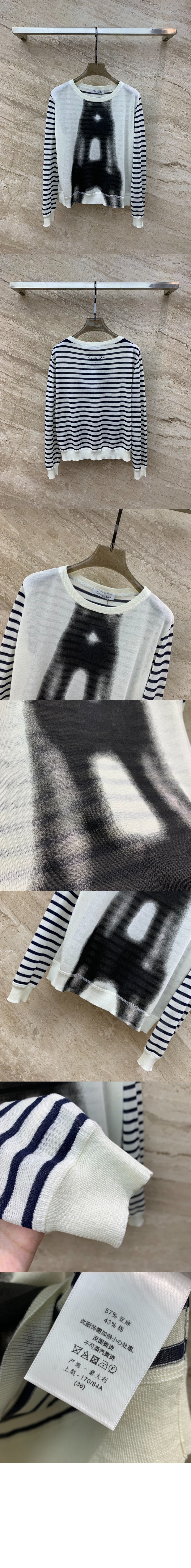 디올 플라워 코튼 톱