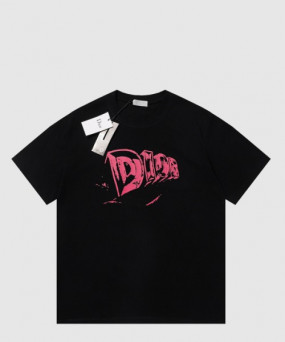 디올 로고 프린트 반팔