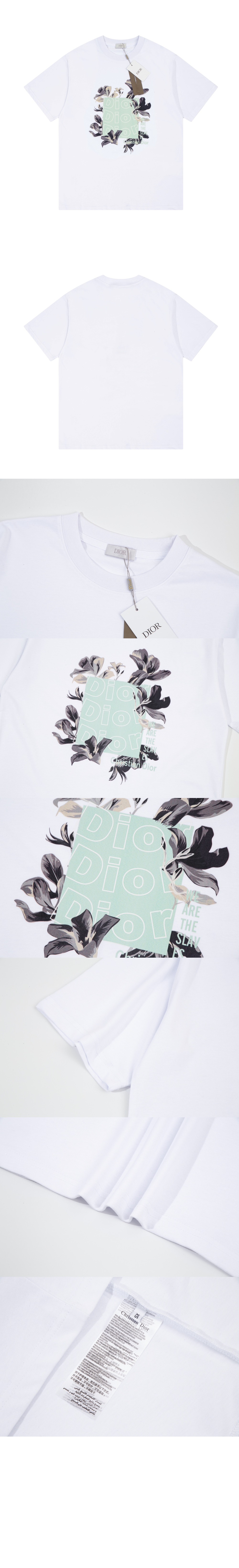 디올 플라워 코튼 톱