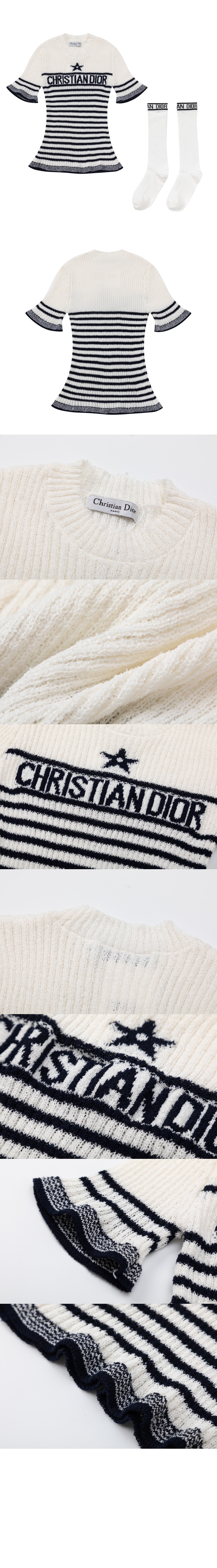 디올 니트 반팔 톱