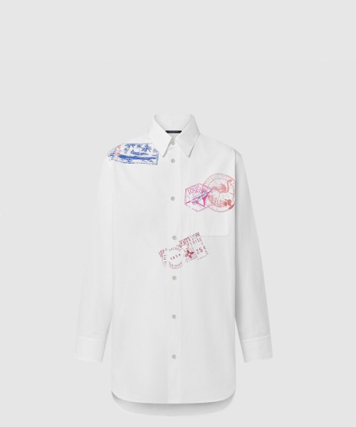 루이비통 트래블 스탬프 롱 셔츠