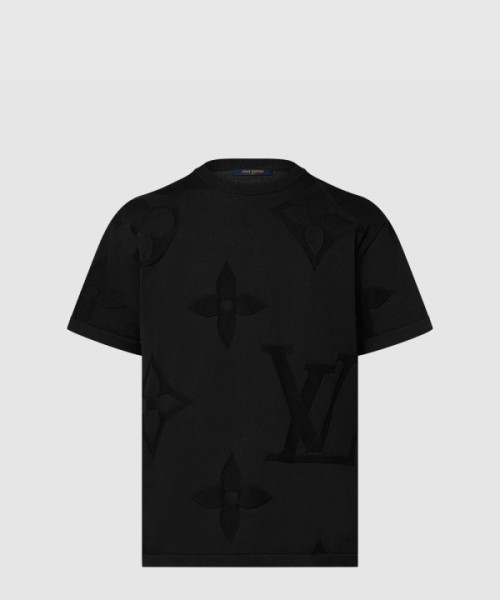 루이비통 모노그램 쇼트 슬리브드 코튼 크루넥