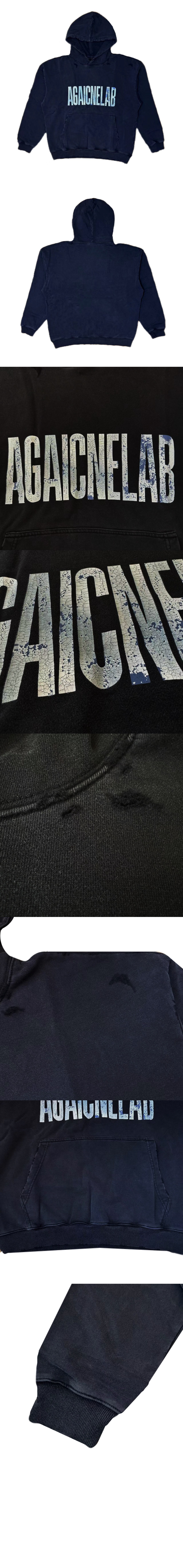 발렌시아가 로고 프린팅 코튼 후드