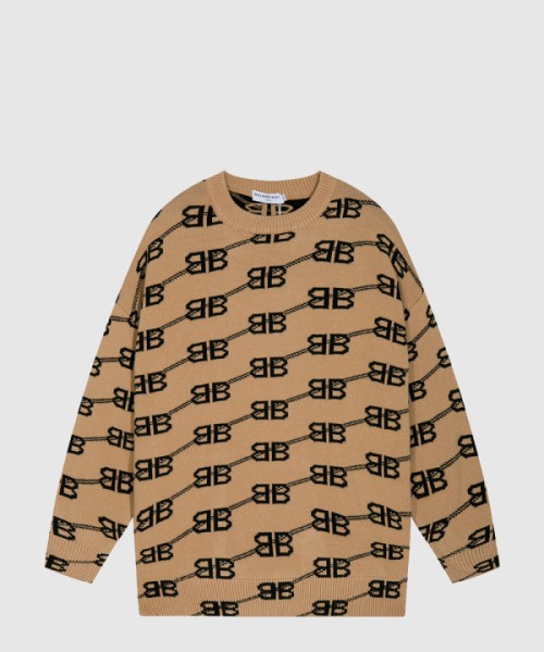 발렌시아가 프린트 니트 톱