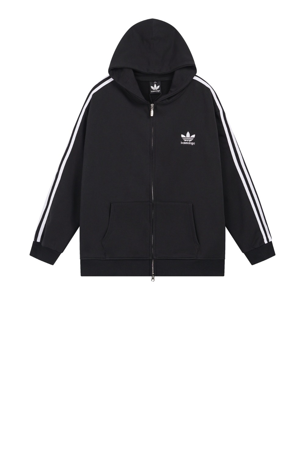 발렌시아가 코튼 저지 집업 후디