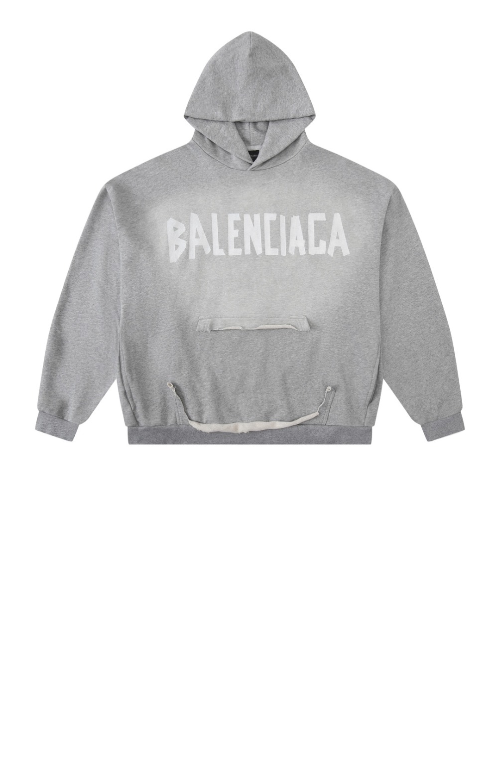 발렌시아가 뉴 테이프 타입 Tr 립드 포켓 후디