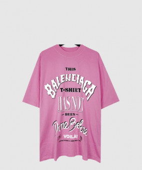 발렌시아가 로고 프린트 반팔