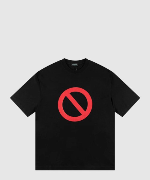 발렌시아가 로고 프린트 반팔