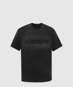 발렌시아가 로고 프린트 반팔