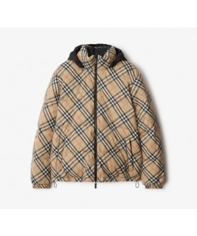 버버리 리버시블 체크 스노든 퍼퍼 재킷