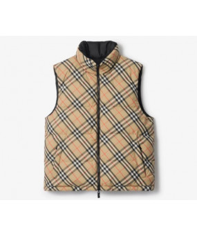 버버리 리버시블 체크 퍼퍼 질레 조끼 패딩