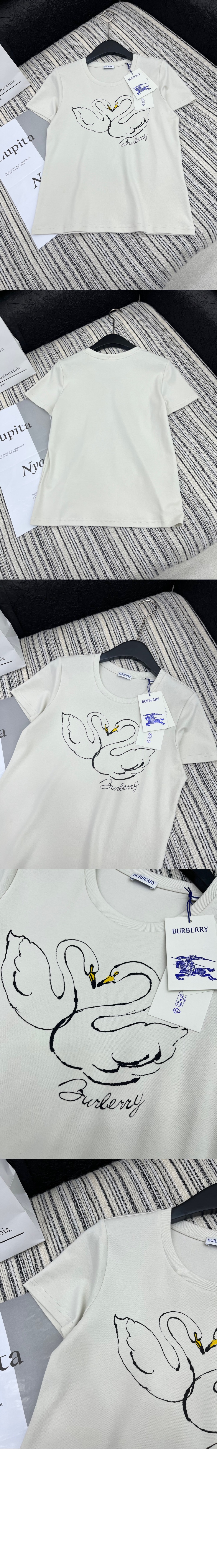 버버리 스완 코튼 박시 티셔츠