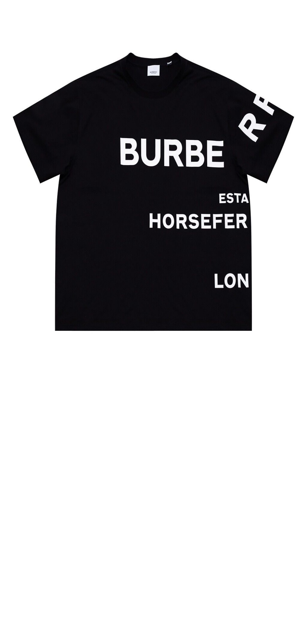 버버리 로고 코튼 티셔츠