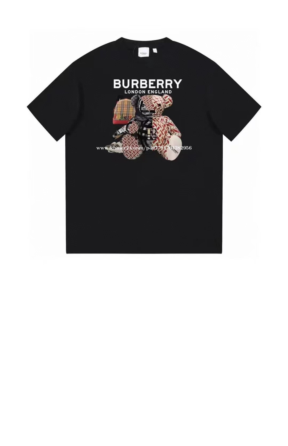 버버리 곰돌이 코튼 티셔츠