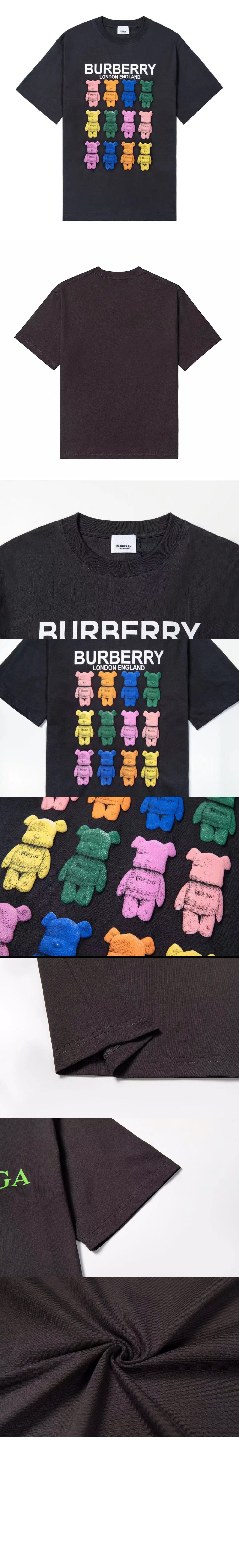 버버리 칠색 캐릭터 곰 티셔츠