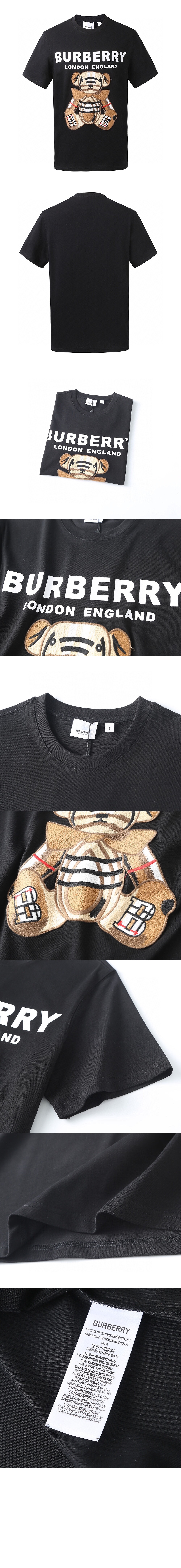 버버리 곰돌이 면 티