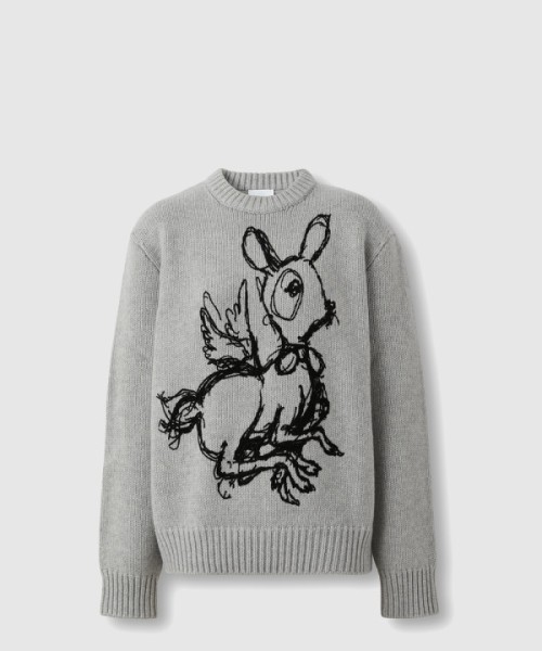 버버리 사슴 울 니트