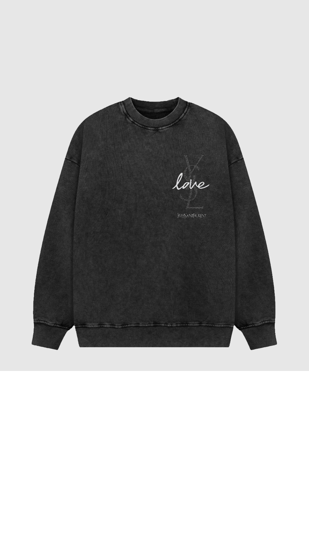 생로랑 로고 프린트 면 톱