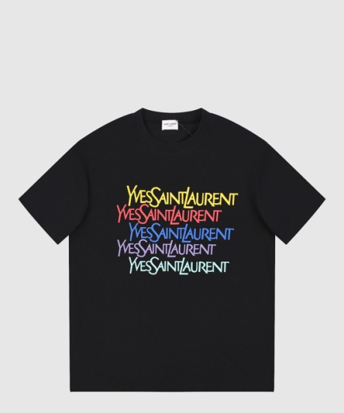 생로랑 로고 프린트 반팔