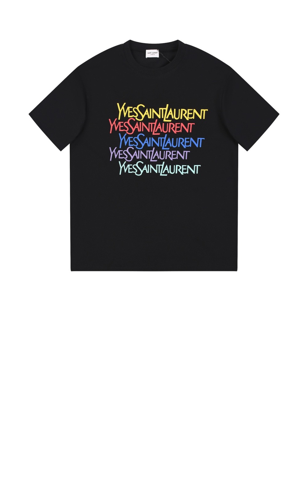 생로랑 로고 프린트 반팔