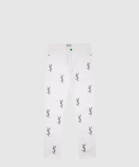 생로랑 로고 캐주얼 팬츠