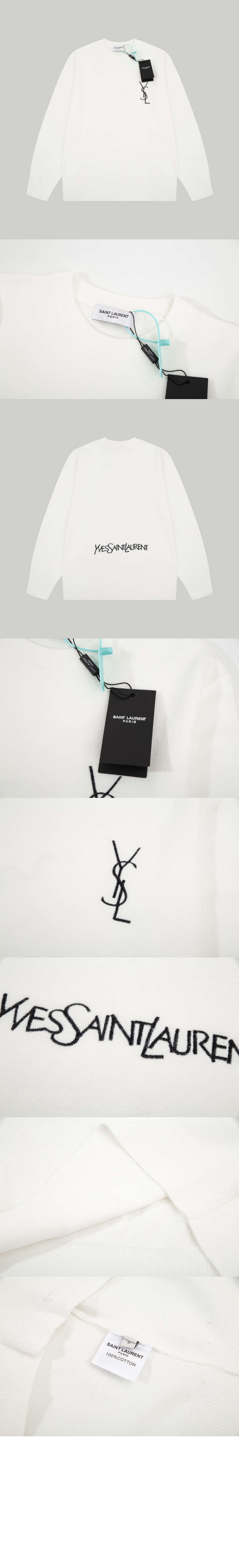 생로랑 플라워 코튼 톱