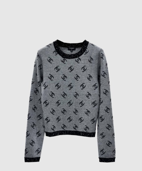 샤넬 로고 니트 상의