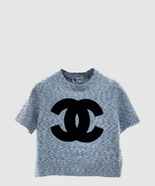 샤넬 로고 니트 상의