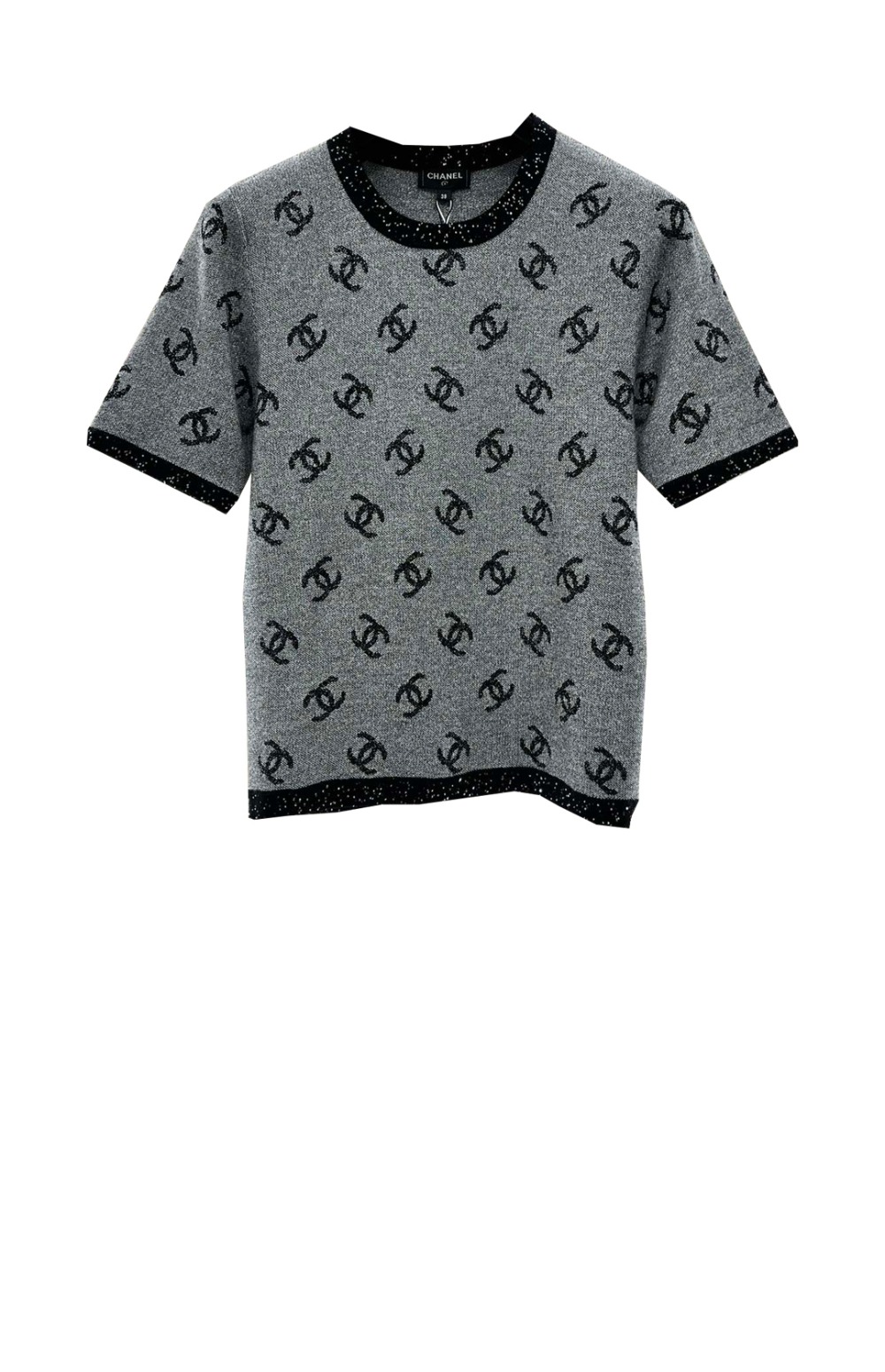 샤넬 프린트 니트 톱