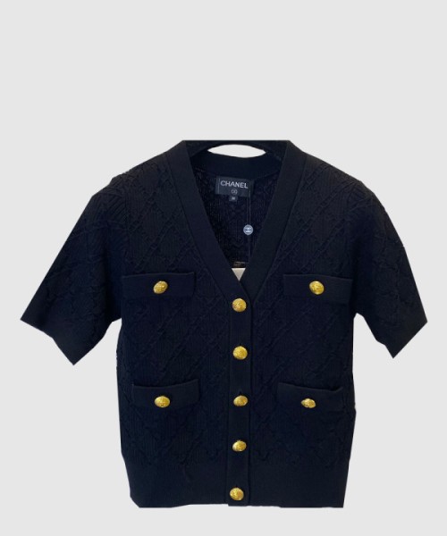 샤넬 프린트 니트 톱