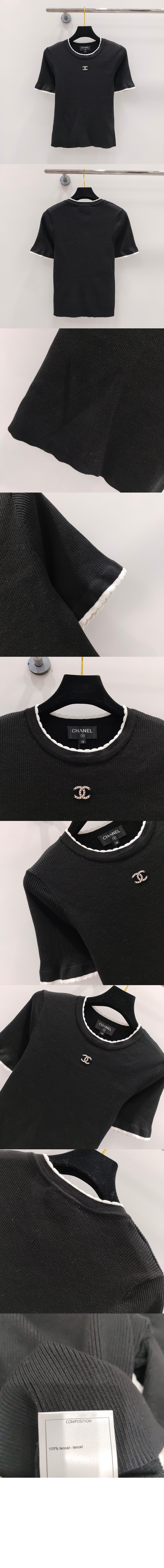 샤넬 로고 프린트 반팔