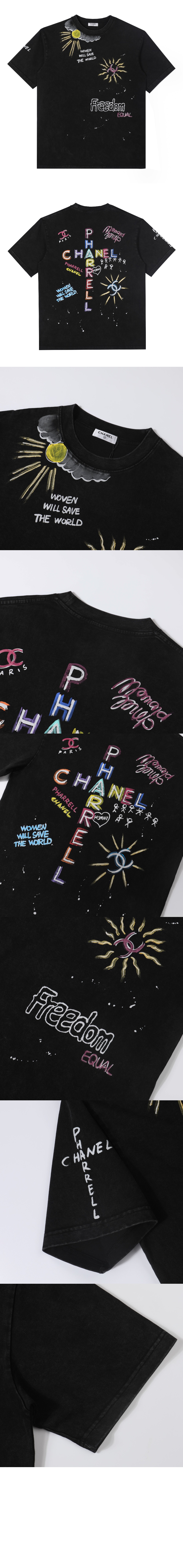 샤넬 로고 프린트 반팔