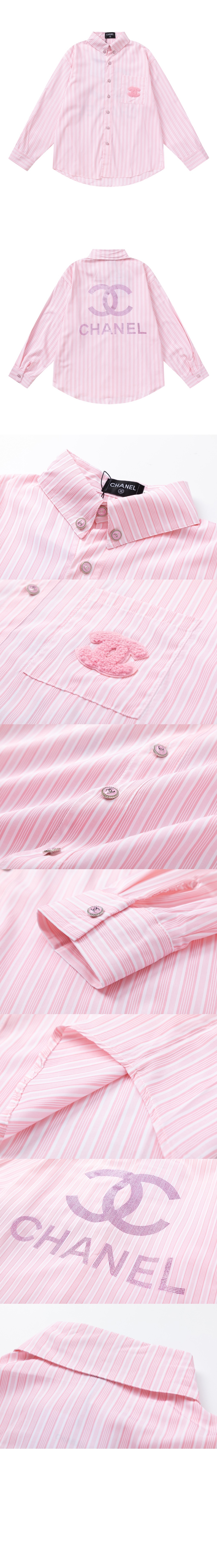 샤넬 로고 도트 셔츠