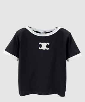 셀린느 로고 프린트 반팔